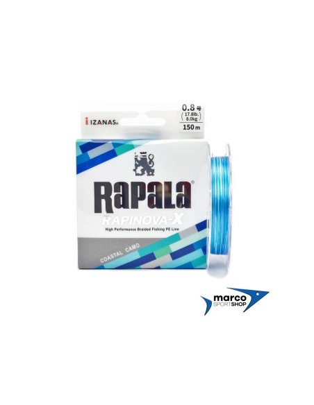 Rapala Rapinova-X Coastal Camo Ø 0,0148 mm 8 Kg PE 0.8