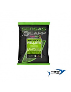 Method Feeder Sensas Mini Sticky Pellets Power Green 2mm