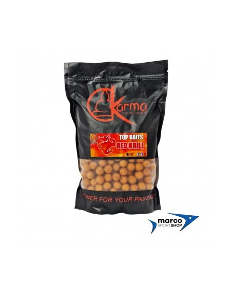 Boiles da Carpfishing Karma Bait Top Bait Red Krill 14 mm