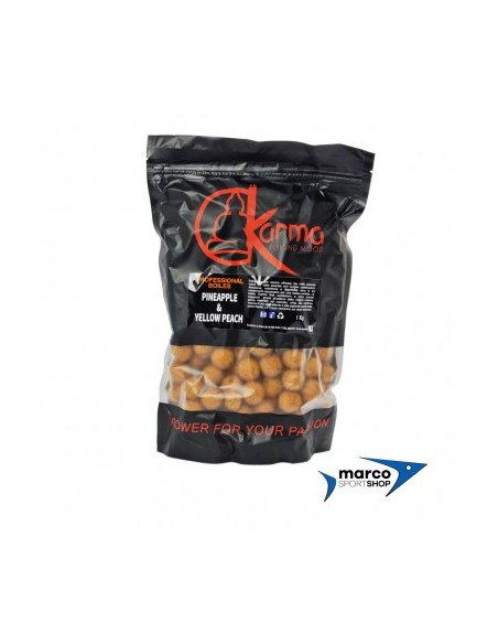 Boiles da Carpfishing Karma Bait Professional Pineapple Peach 20 mm
