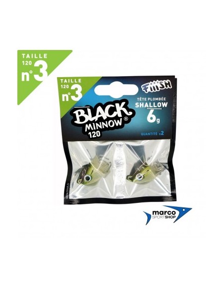 Fiiish Black Minnow Testina Piombata Shallow 6 Gr