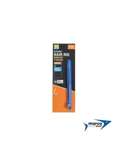 Preston KKH-B Bayonet Hair Rigs Senza Ardiglione amo 10 filo 0,24 mm