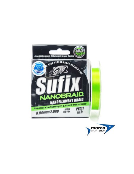 Sufix Nanobraid Chatreuse 0,04 mm 2,8 Kg