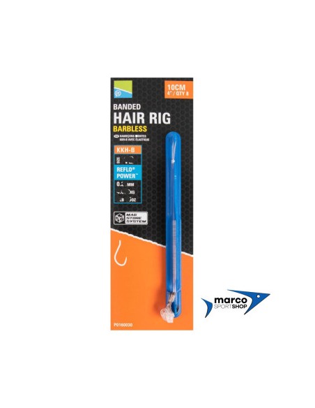 Preston KKH-B Baanded Hair Rigs Senza Ardiglione amo 10 filo 0,24 mm