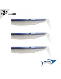 Fiiish Black Minnow Taglia 2,5 105 mm 3 Corpi Ricambio Electric Blue