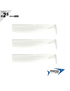 Fiiish Black Minnow Taglia 2,5 105 mm 3 Corpi Ricambio White
