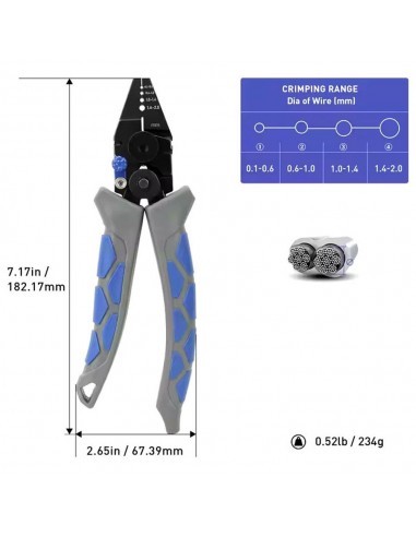 Tunala Pinza da Pesca Crimpatrice 18,2 Cm