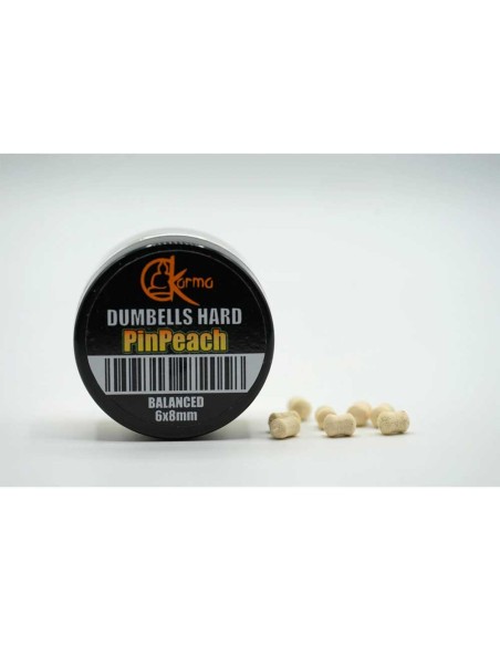 Karma Dumbells Balanced Hard Pin Peach 6x8 mm
