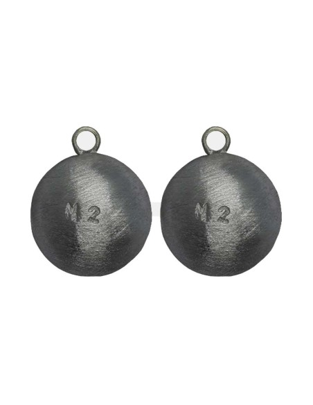 M2 Fishing Piombo Sfera Grezza con Gancio