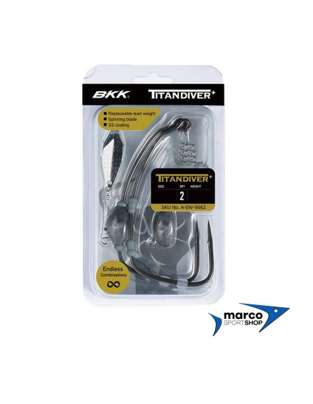 Ami con Vite per Esche Siliconiche in Gomma BKK Titan Diver+