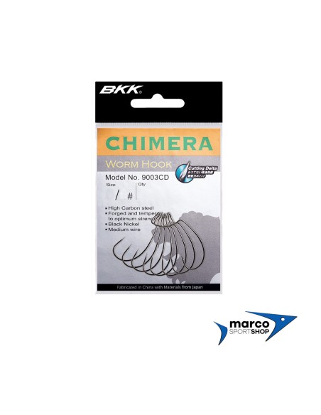 Offset Hooks BKK Chimera Worm Hook Cutting Delta