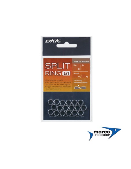 Anellini in Acciaio da Pesca BKK Split Ring 51