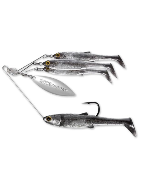 Live Target BaitBall Spinner Rig Taglia S 3/8 Oz Smoke Silver