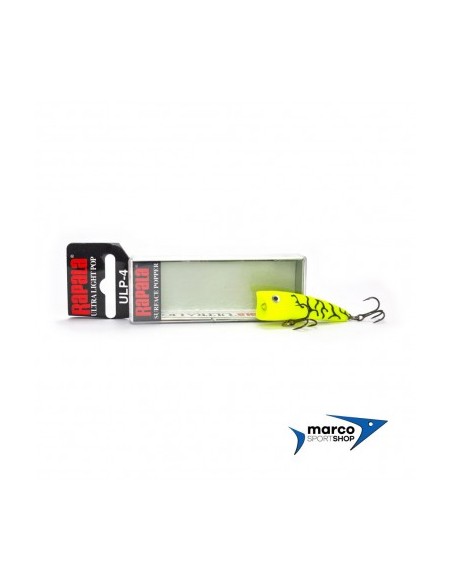 Rapala Ultra Light Pop Surface Popper 4 cm 3 gr Chartreuse Tiger