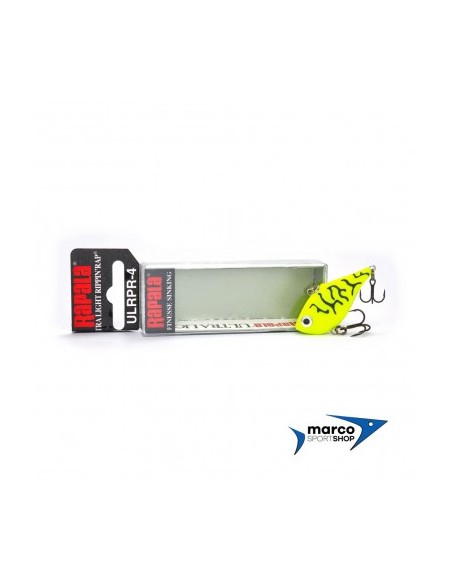 Rapala Ultra Light Rippin'Rap Finesse Sinking 4 cm 5 Gr Chartreuse Tiger