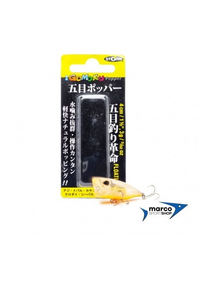 Storm Gomoku Popper 3 Gr 4 Cm Clear Glow Orange Belly