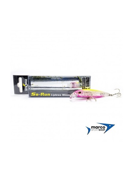 Storm So-Run Lipless Minnow 9 cm 10,5 Gr Clear Pink Head Chartreuse