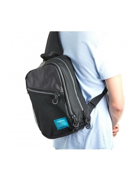 Sling Shoulder Bag Black M 10 x 22 x 37 cm