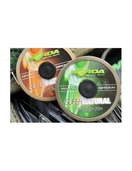 Korda Super natural sinking braid hookling 18 Lb Marrone