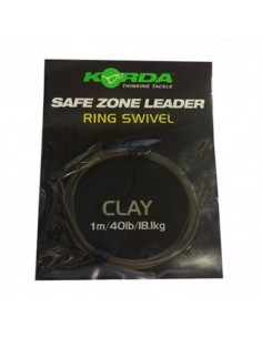 KORDA Leader ring swivel colore clay 1mt / 40lb 18.1kg