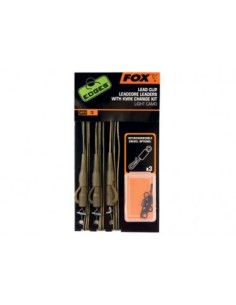 Fox Lead clip 45lb leadcore kit Light Camo