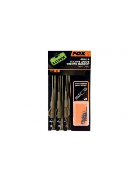 Fox Lead clip 45lb leadcore kit Light Camo