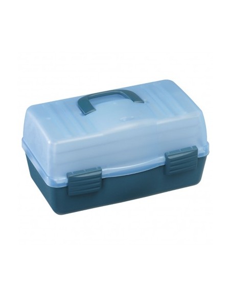 ART.138/6TABB Plastica Panaro Valigetta Sirena 6 Ripiani Grande Azzurro/Grigio