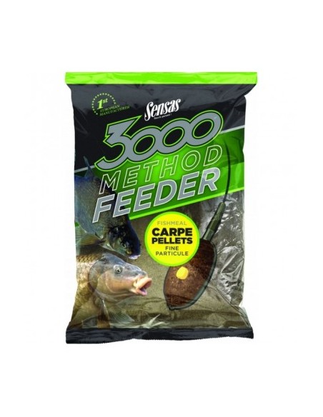 Sensas 3000 Method Feeder Fishmeal Carpe Pellets Fine Particule