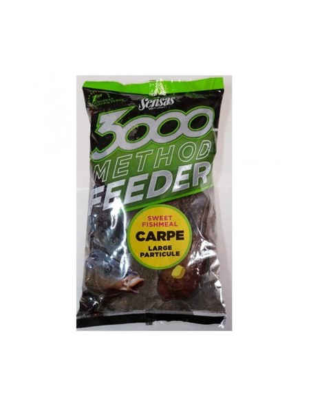Sensas 3000 Method Feeder Sweet Fishmeal Carpe Large Particule