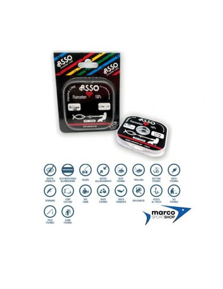 Asso Cuori 100% Fluorocarbon 50 Mt Ø 0,24 mm