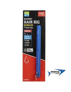 Preston Bayonet Hair Rigs Senza Ardiglione amo 14 filo 0,19 mm