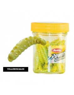 Berkley PowerBait Power Sparkle Honey Worm Yellow Scales