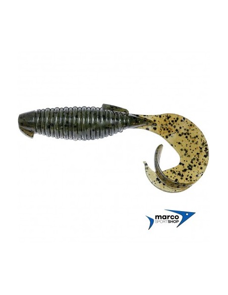 Keitech Flapper Grub 4" Green Pumpkin Pepper