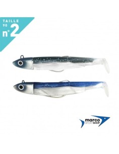 Fiiish Black Minnow 90 Double X 2 Combo Off Shore 10 Gr Bleu Pailletè