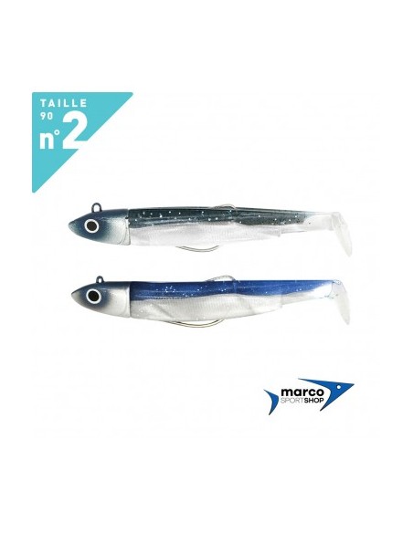 Fiiish Black Minnow 90 Double X 2 Combo Off Shore 10 Gr Bleu Pailletè