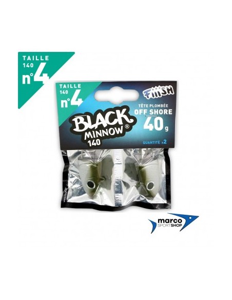 Fiiish Black Minnow Testina Piombata Off Shore 40 Gr
