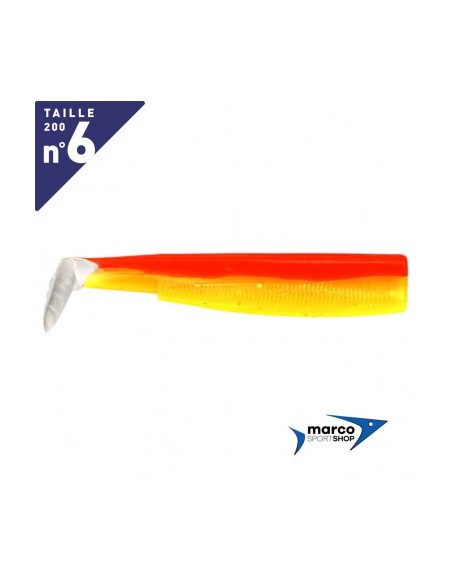Fiiish Black Minnow 200 X 2 Corpi Di Ricambio Giallo Arancione Fluo