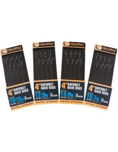 Guru 4" Bayonet Hair Rigs Size 14 Ø 0,22 mm