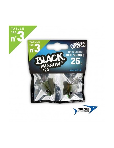 Fiiish Black Minnow Testina Piombata Off Shore 25 Gr