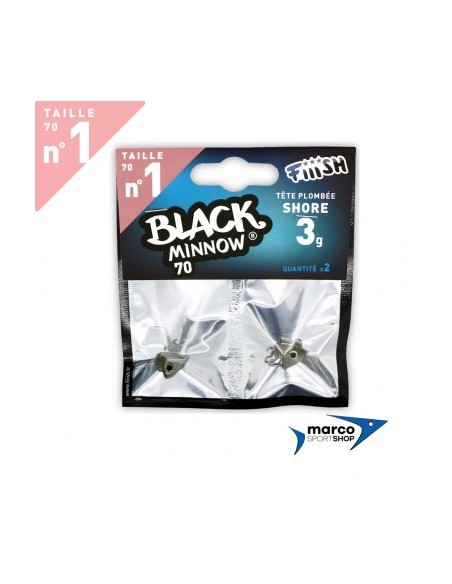 Fiiish Black Minnow Testina Piombata Shore 3 Gr