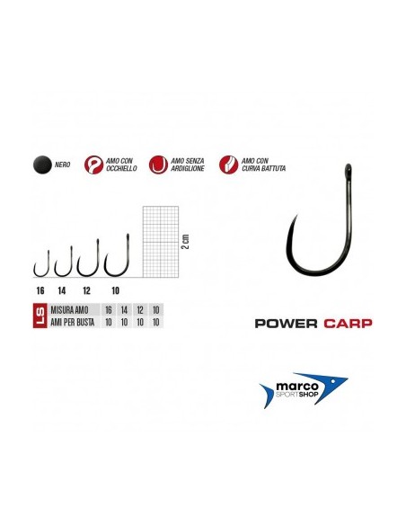 Gamakatsu Power Carp Barbless Misura 12